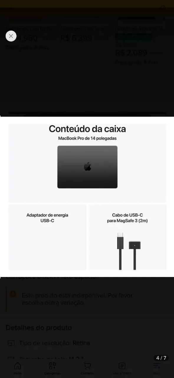 MacBook Pro 14 polegadas: Apple M5 Pro Chip com 15-núcleos CPU e 16-núcleos GPU, 24GB, 1T - Foto 4