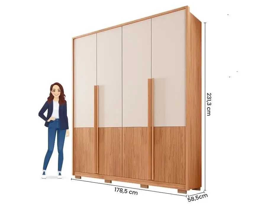 Guarda Roupa 4 portas 100% MDF  - Foto 3