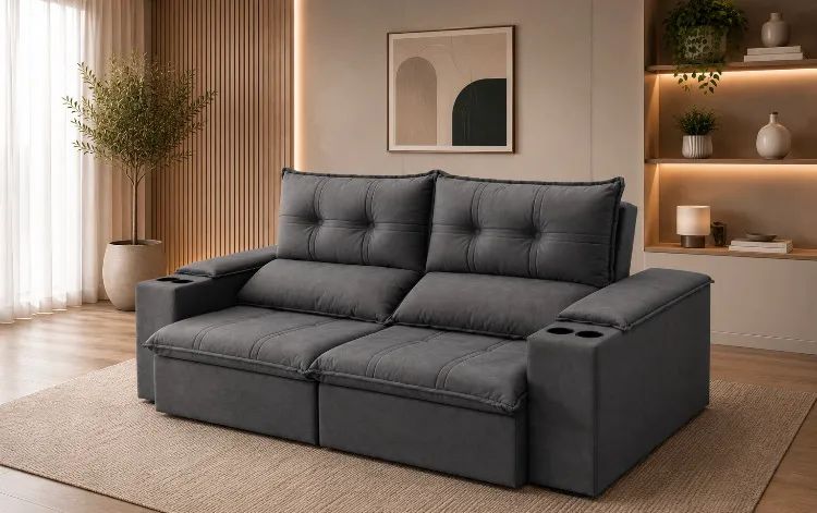 SOFÁ RL RUBI 2.25mt G? (Com porta copos) - Foto 2