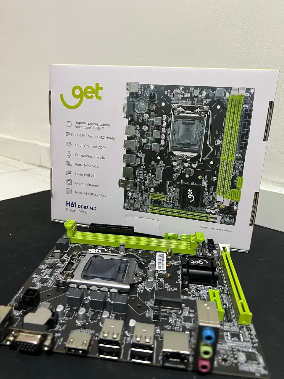 Placa-Mãe Get H61 DDR3 M2 LGA 1155 - Foto 2