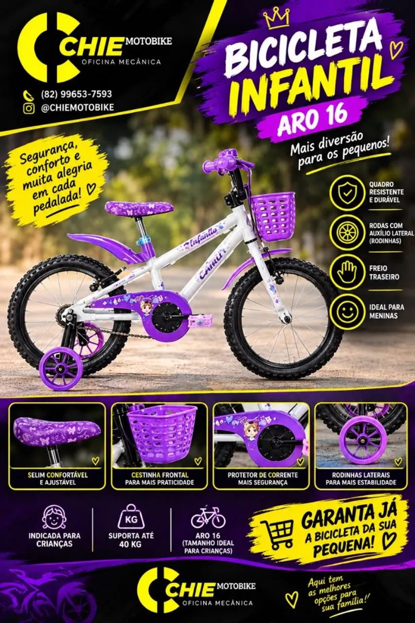 Bicicleta infantil aro 16 - Foto 5