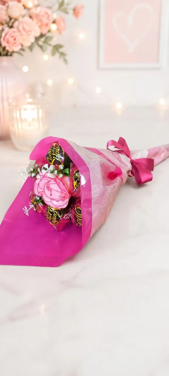 Kit Presente Dia dos Namorados com Pelúcia Coração Rosas Vermelhas e Chocolates - Foto 4