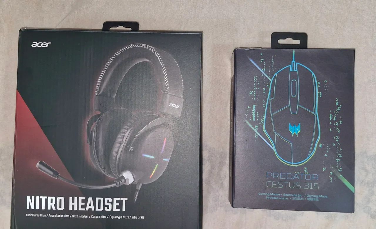 Kit Fone de Ouvido e Mouse Acer Gamer 