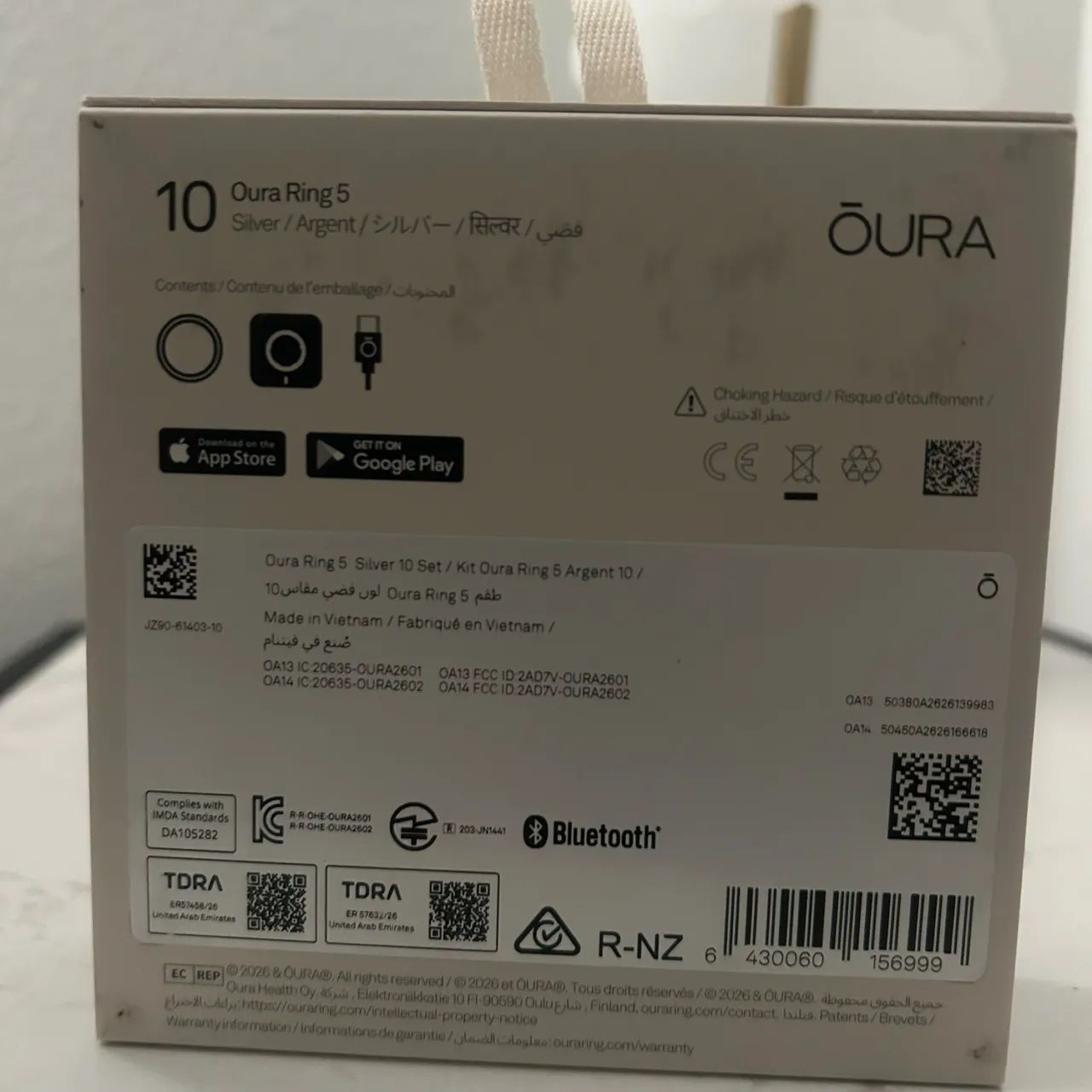 Oura Ring 5 Lançamento Silver Prata , número 10 ZERO lacrado na caixa  - Foto 3