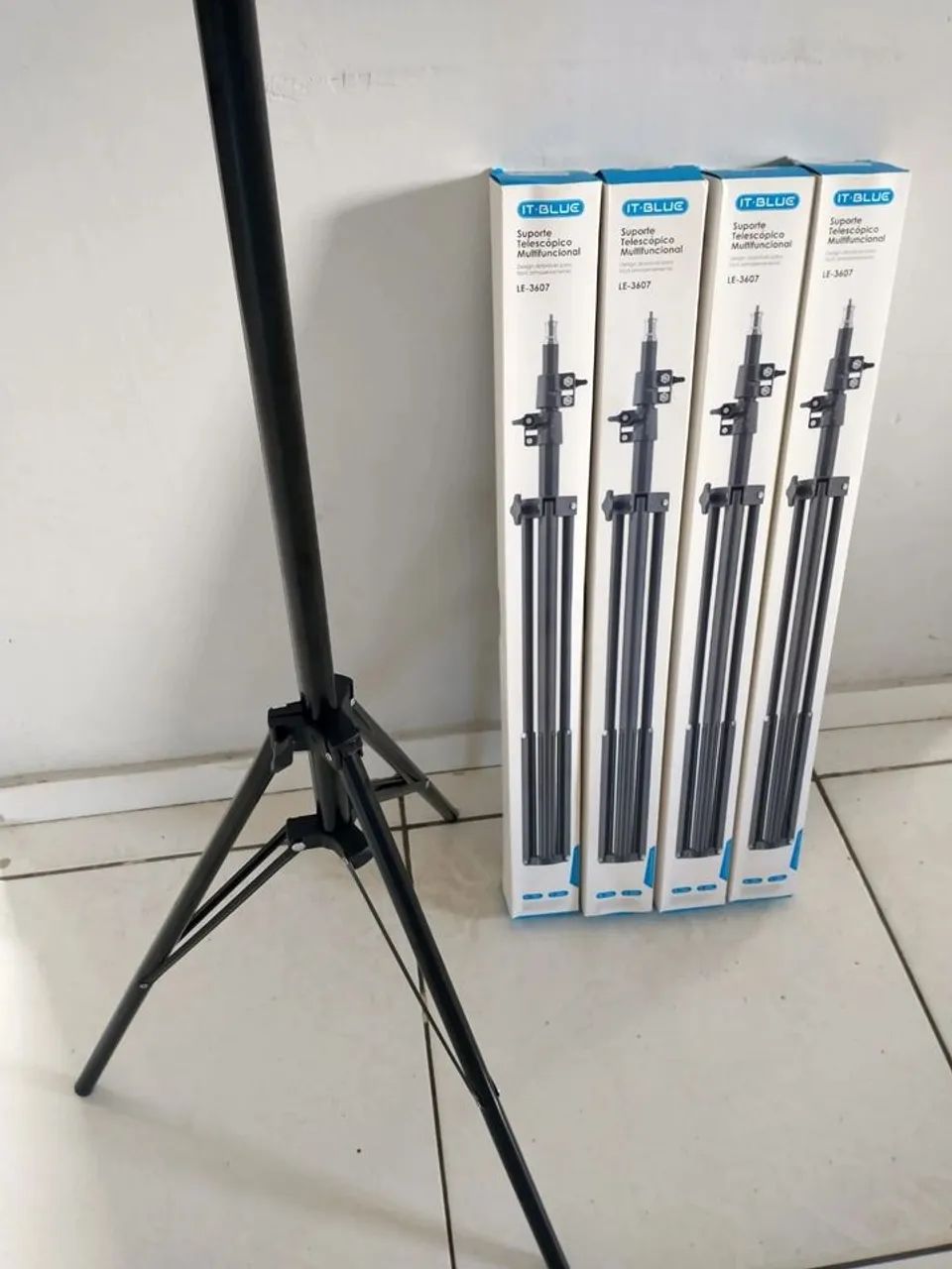 Tripé Suporte para Ring Light, câmera, projetor e acessórios de estúdio Le-3607 - Foto 6