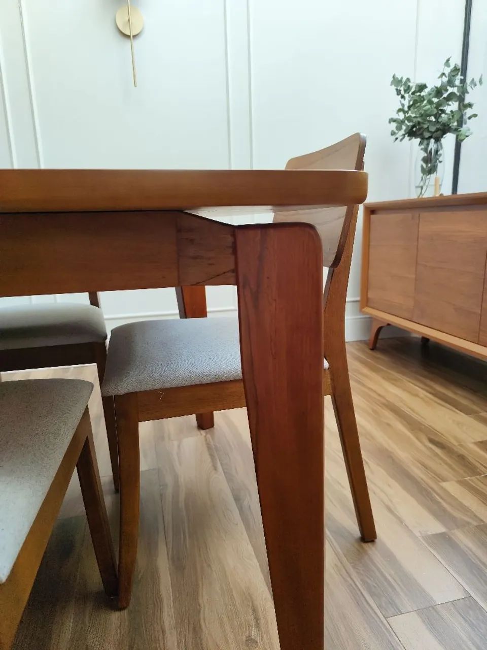 Mesa de Jantar 2,75m + 10 Cadeiras em Madeira - Excelente Estado - Foto 4