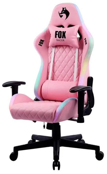 Cadeira gamer rosa com led - Foto 2