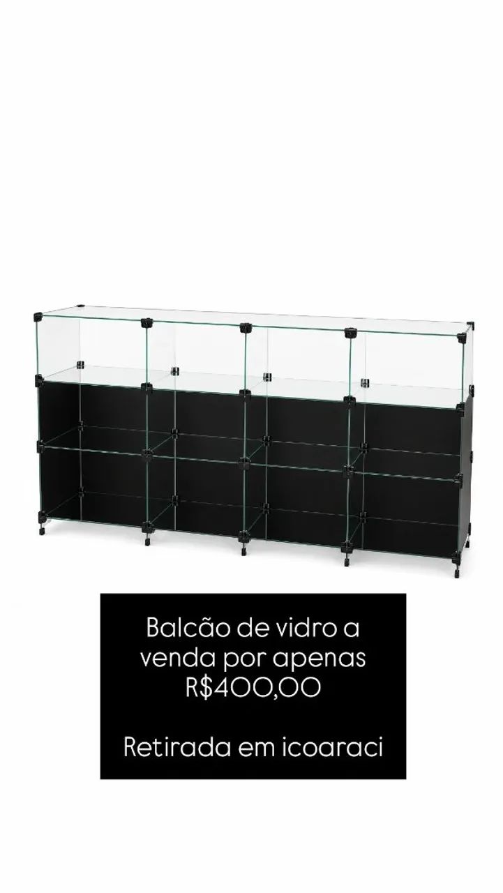 Vitrine de vidro 