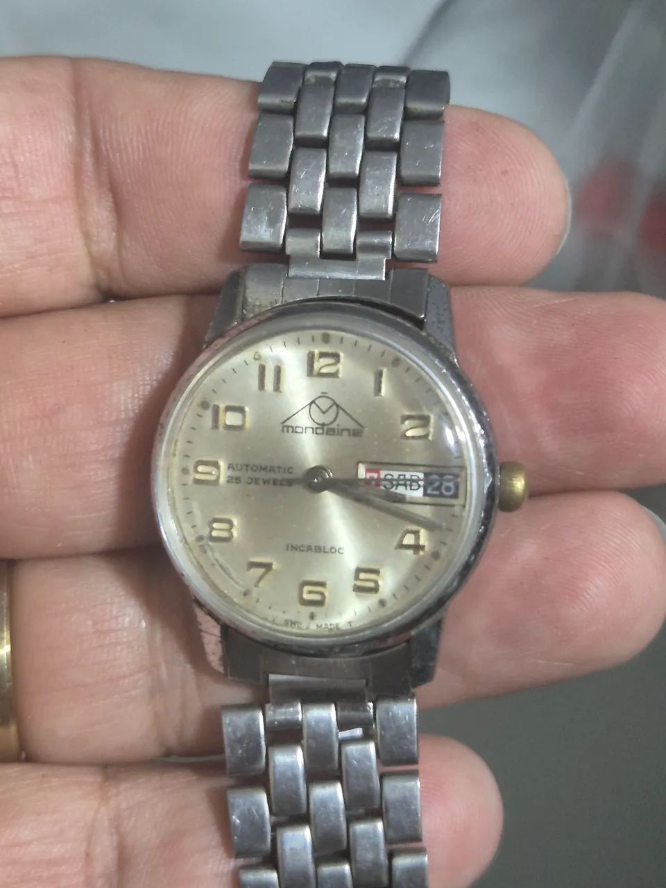 Relógio MONDAINE AUTOMÁTICO INCABLOC  -  ÓTIMO ESTADO - Foto 4