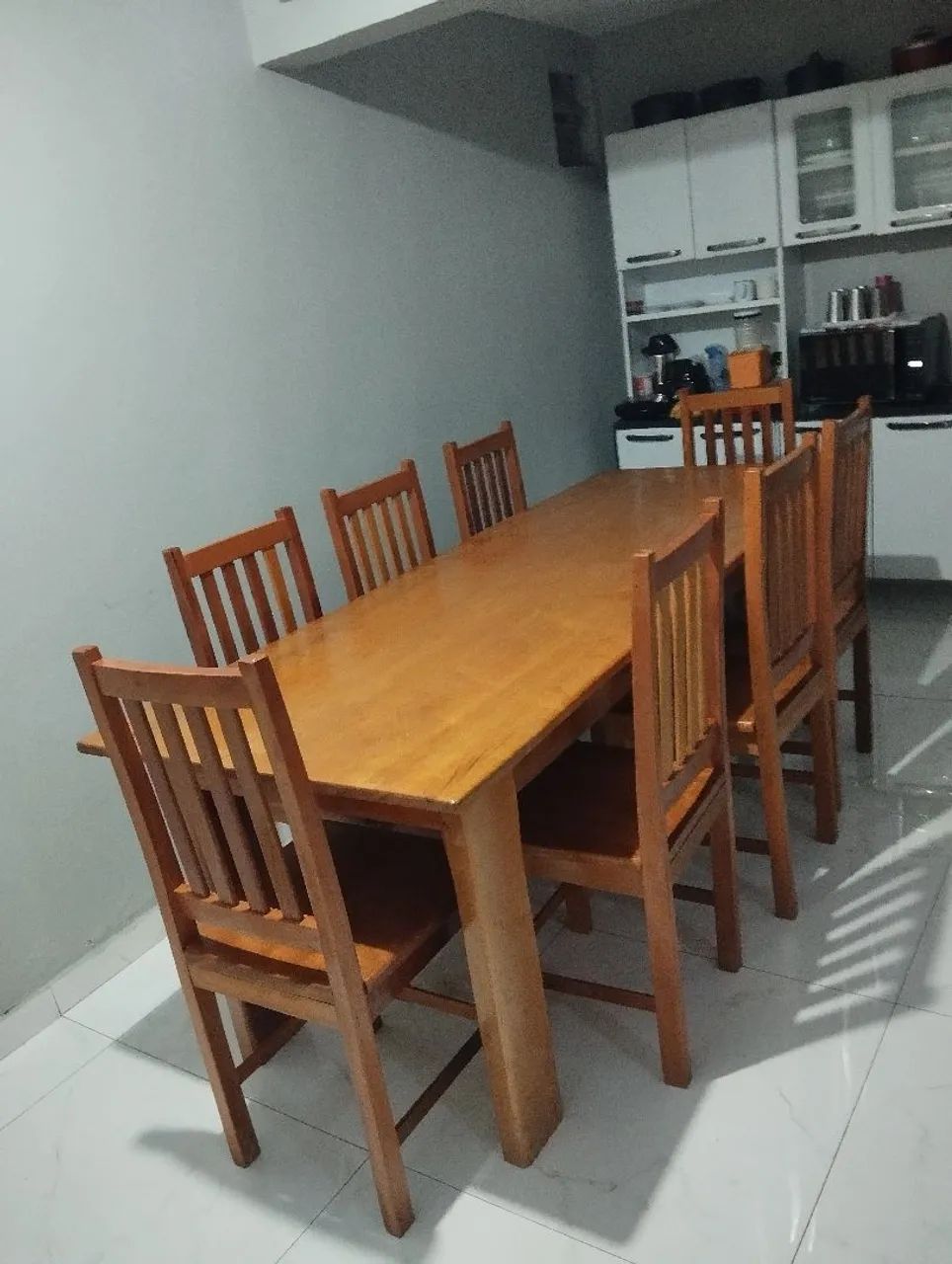 Conjunto de mesa de jantar com 8 cadeiras  - Foto 2