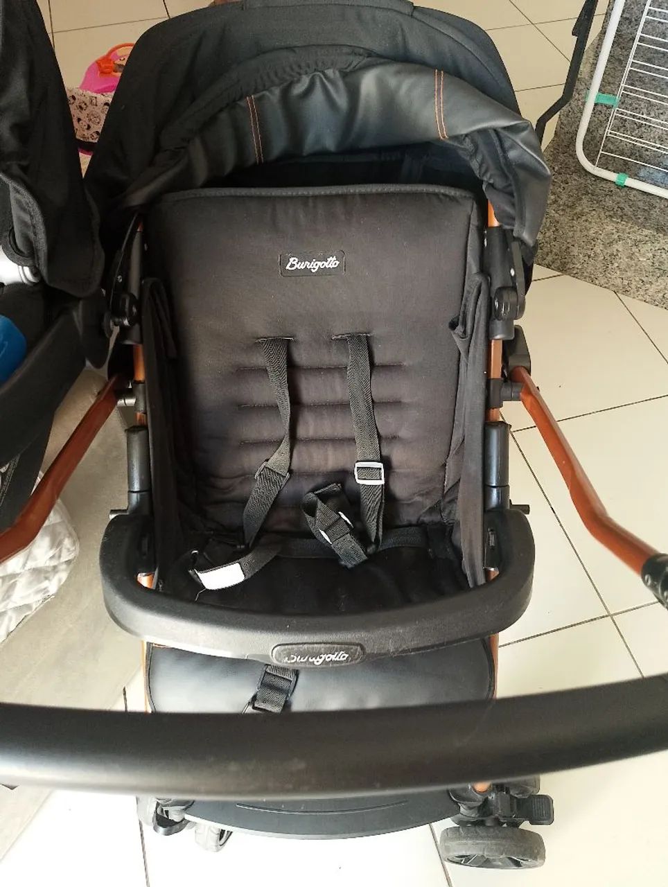  carrinho de bebê com bebe conforto  - Foto 3
