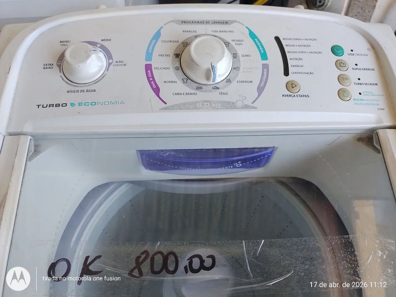 LAVADORA ELECTROLUX LTD09 110V
