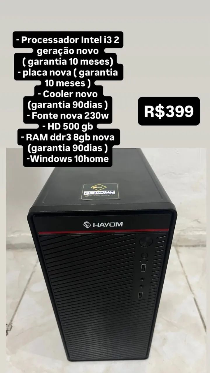 I3 - 2 geração | 8Ram | 500hd