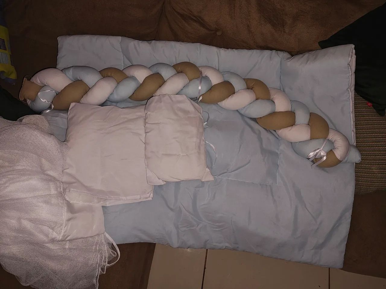 Kit berço urso azul 