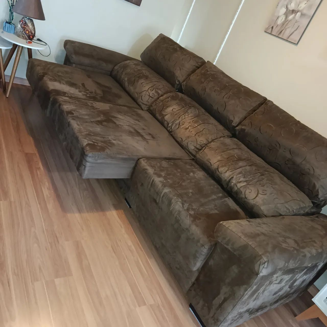 Sofá reclinável lindo bordado - Foto 4