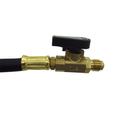 Mini Mangueira de 15cm com Válvula Bola 1/4 Sae