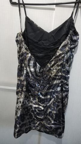 Vestido Festa Paetê Animal Print - Foto 5