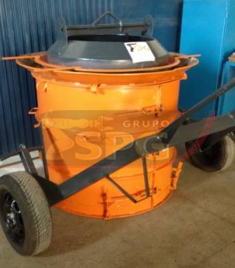 Conjunto vibratório para fabricar tubos manilhas de concreto