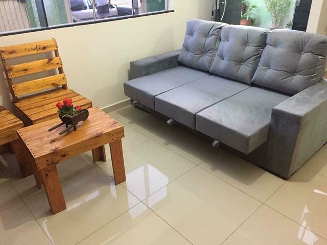 (OFERTA ESPECIAL) - Sofa 03 Lugares Retrátil NOVO - Foto 2