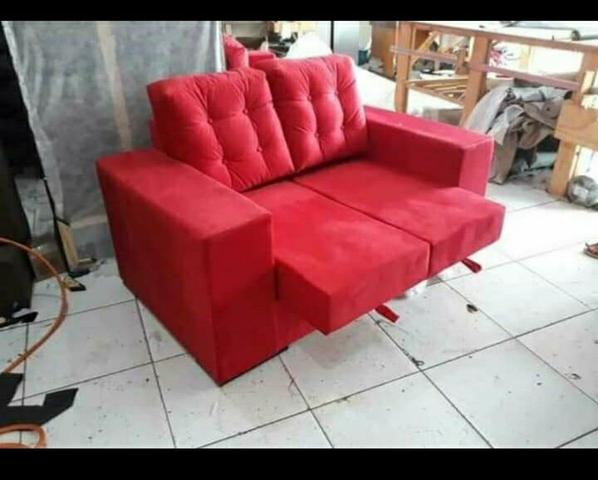 (OFERTA DE FÁBRICA) - Sofa 02 Assentos Modelo Retrátil NOVO - Foto 2