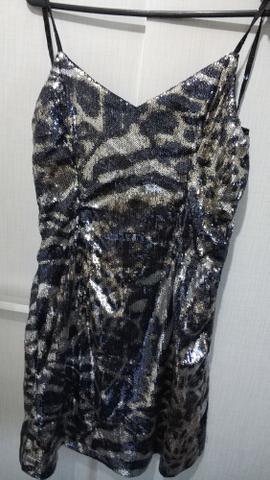 Vestido Festa Paetê Animal Print - Foto 6