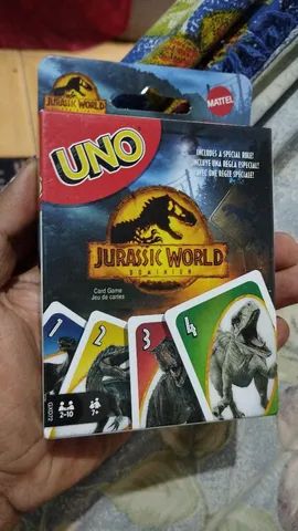 Mattel Games - UNO Jurassic World 3 - Jogo de cartas, Jogos cartas criança