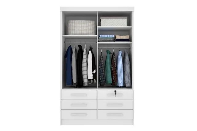 Roupeiro CHICAGO 2PTS C/ESP 6GAV  r6 - Foto 3