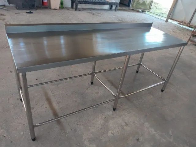 Mesa bancada inox mobiliário industrial para cozinhas restaurantes - Foto 4