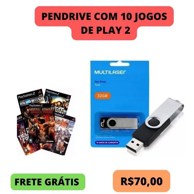 Jogos Ps2 Pen Drive 64 Gb  Jogo de Videogame Playstation 2 Nunca