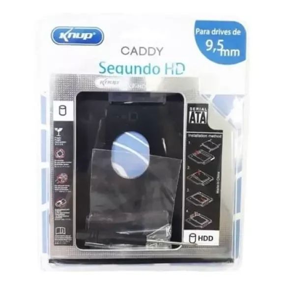 Adaptador Caddy para Segundo HD ou SSD 9,5mm Sata - Loja Coimbra Computadores Entregamos - Foto 2