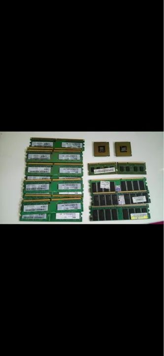 Memórias e Processadores antigos PC 