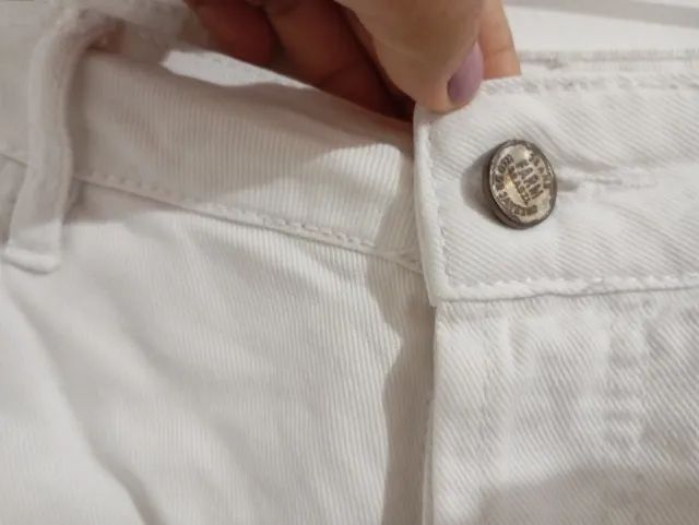 shortinho jeans Fram branco  - Foto 5