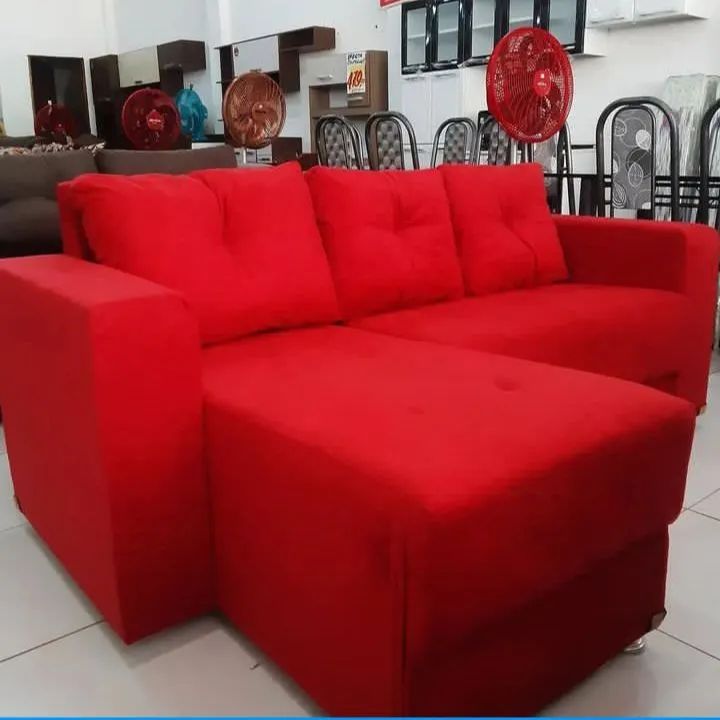 Compre Sem Sair de Casa!!Sofá Chaise Com Almofadas Aproveite!! - Foto 2