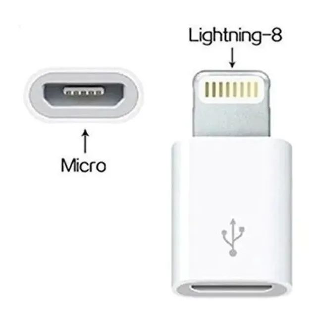 Adaptador Usb Lightning Para Micro Usb Apple Para Iphone X / 8 / 7 / 6
