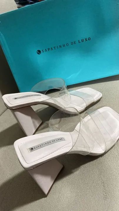 Sandália Salto Alto Transparente