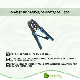 Alicate De Crimpar Com Catraca Tda
