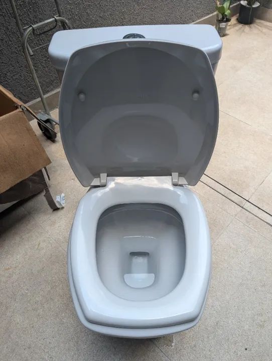 vaso sanitário cinza