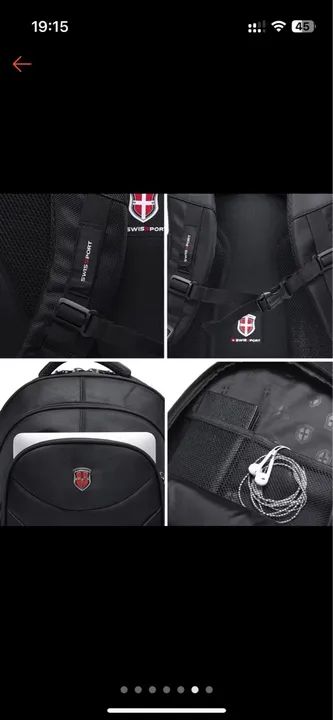 Mochila Swissport MacBook Notebook IPad Executiva Bolsa - Foto 3