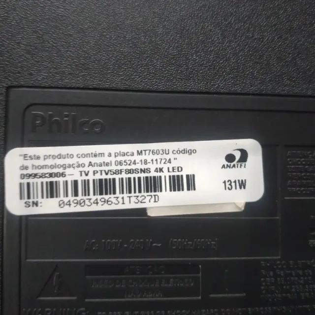 Smart Tv De 58 Philco Ptv58f80sns Led 4k Tela Quebrada - Foto 4