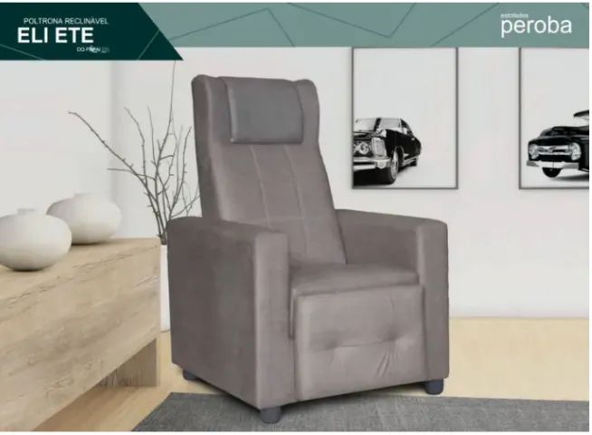 Poltrona Eliete Cor Disponivel Cinza