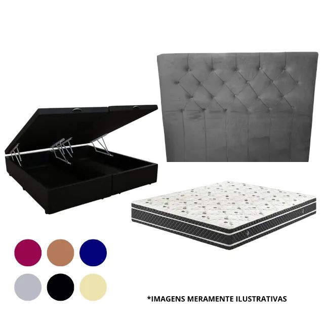 Direto da Fábrica - Kit Queen Ensacada + Cabeceira 