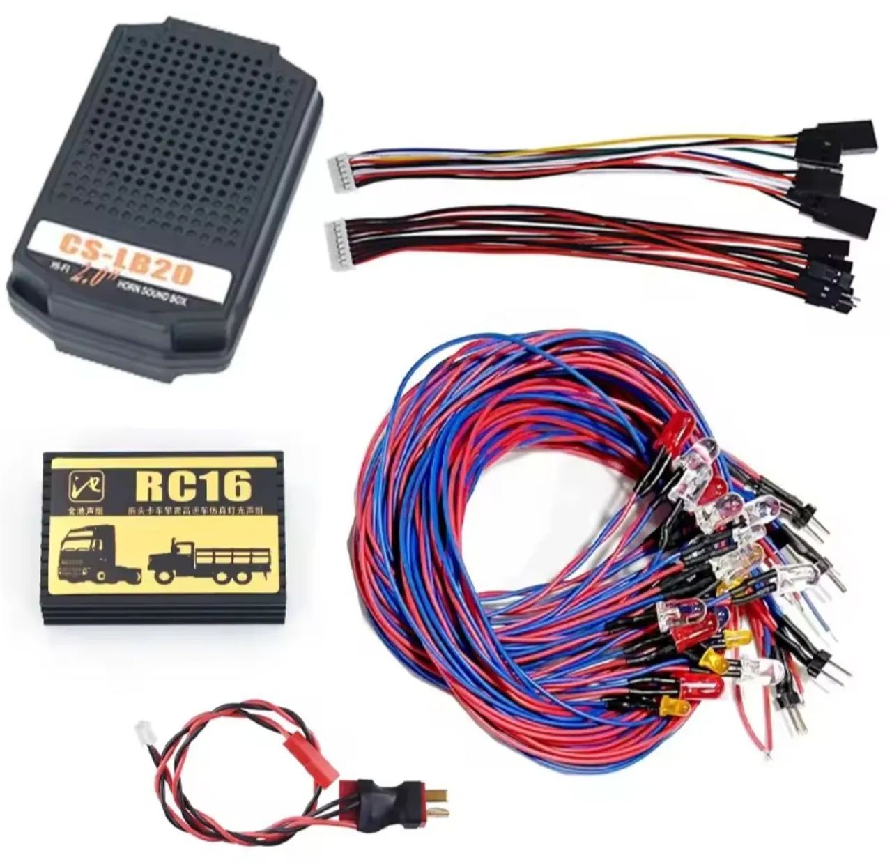 Kit de Som e  Iluminação para Caminhão Crawler e Diversos modelos de RC