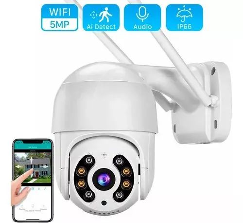 Câmera robo externa Wi-Fi Inteligente com  Visão Noturna instalada já com cartão de 64 gb - Foto 3