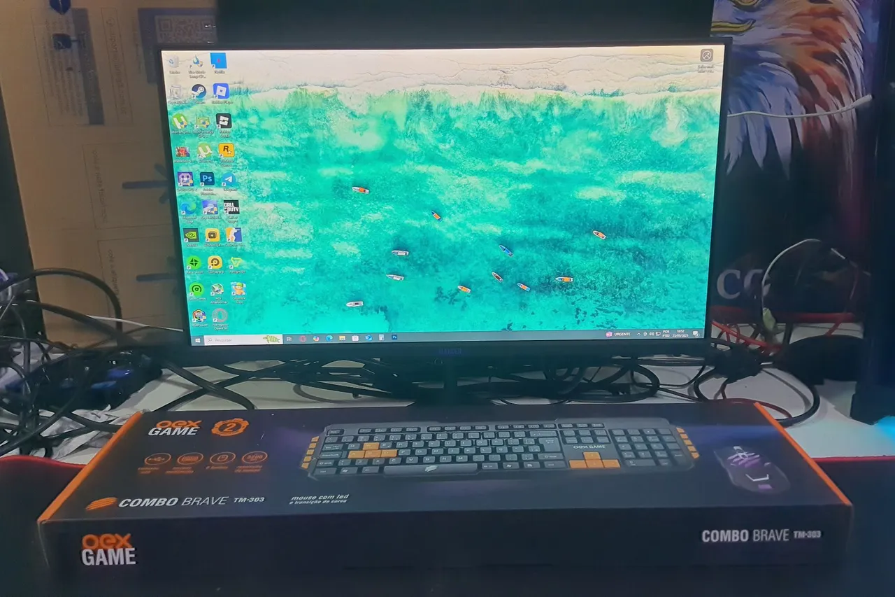 PC Gamer com Monitor e 75hz, Teclado e Mouse