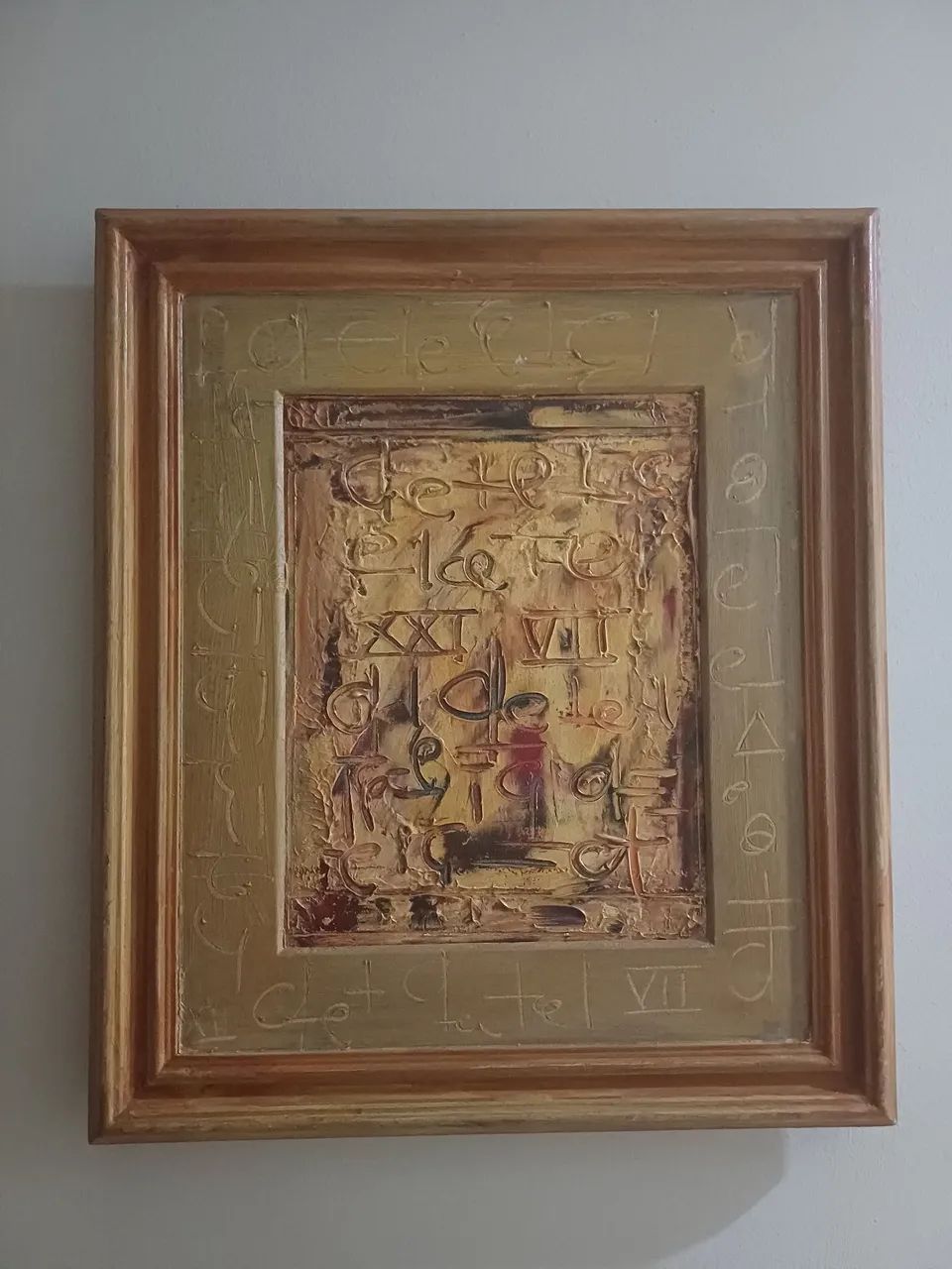 Obra de arte: "Pergaminhos" sobre tela. 