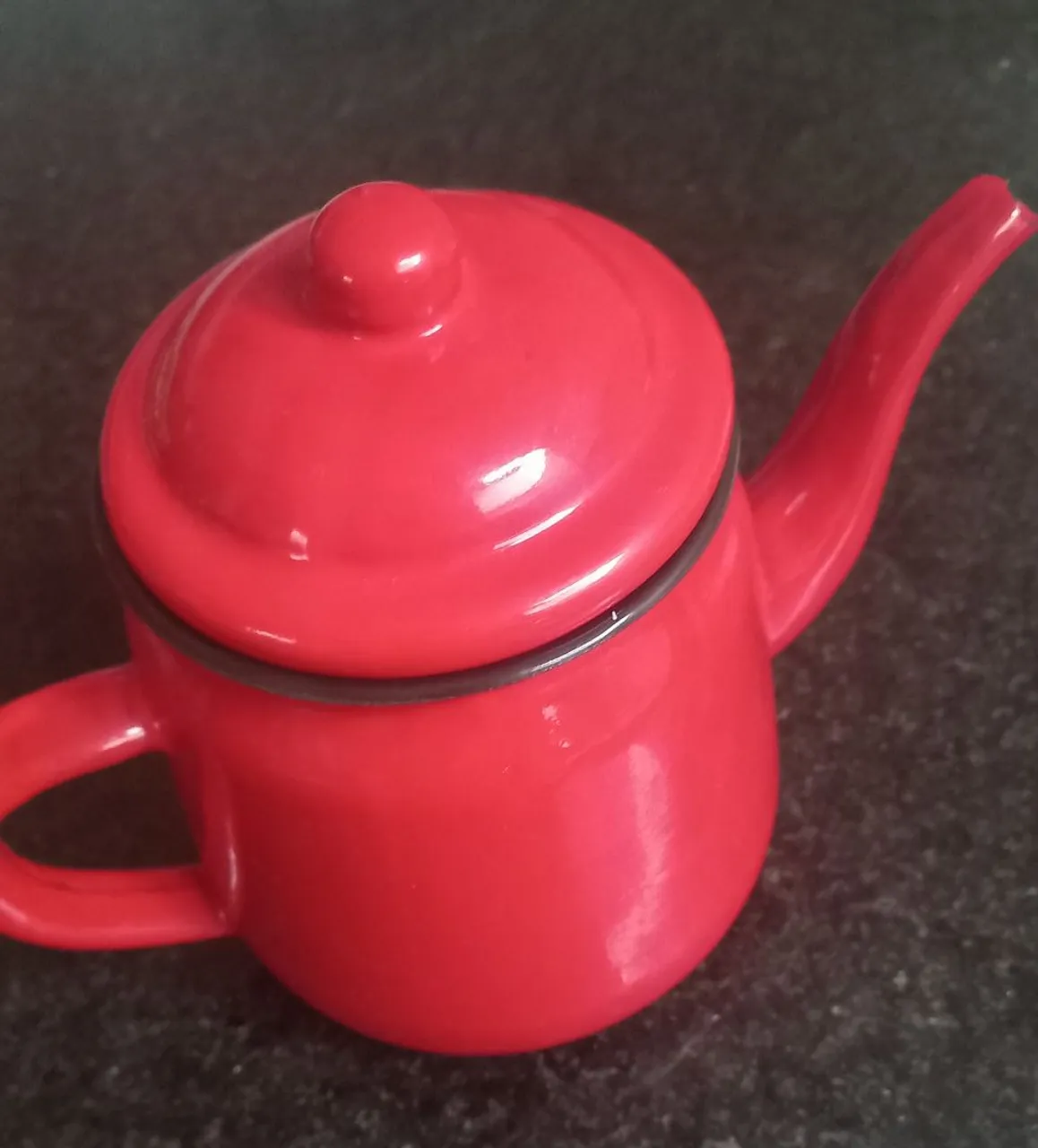 Chaleira Vermelha Esmaltada
