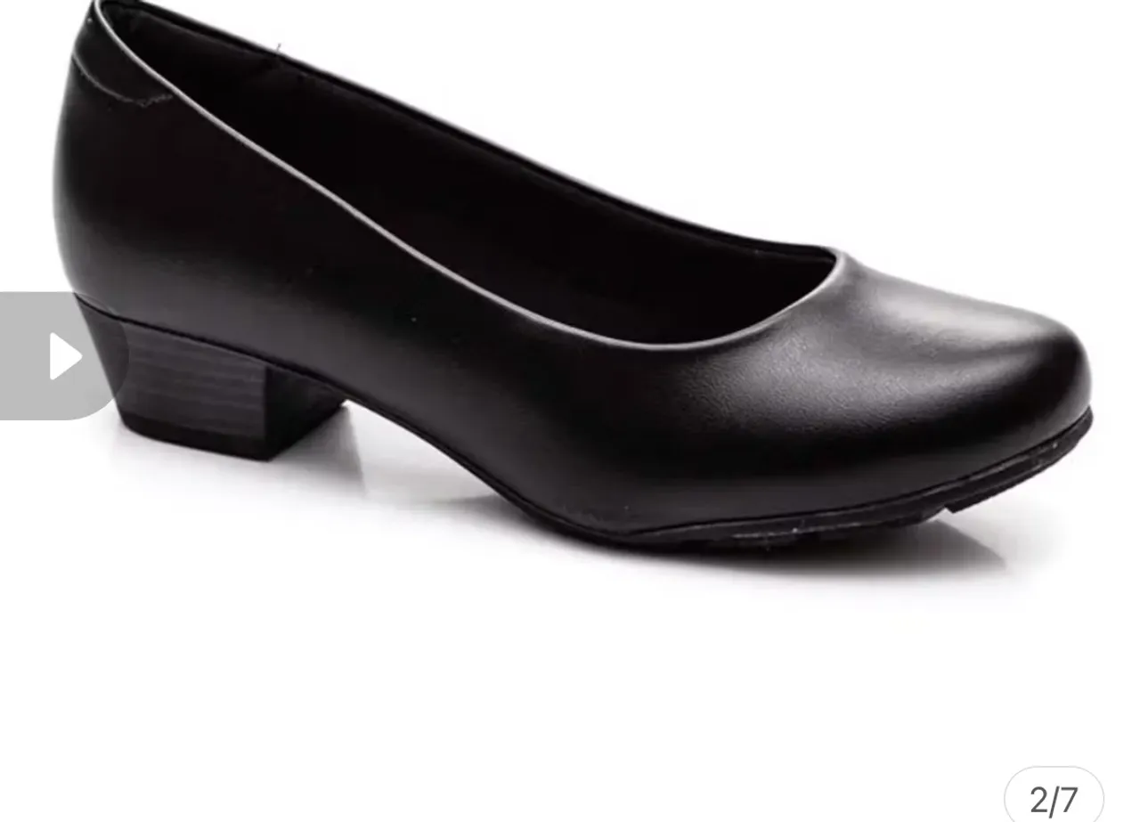 Sapato Scarpin Feminino Clássico Salto Baixo