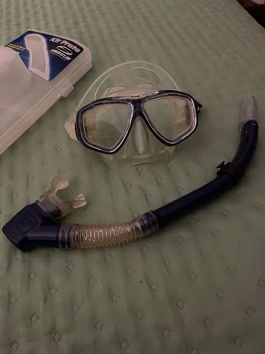 Kit mergulho máscara e respirador snorkel