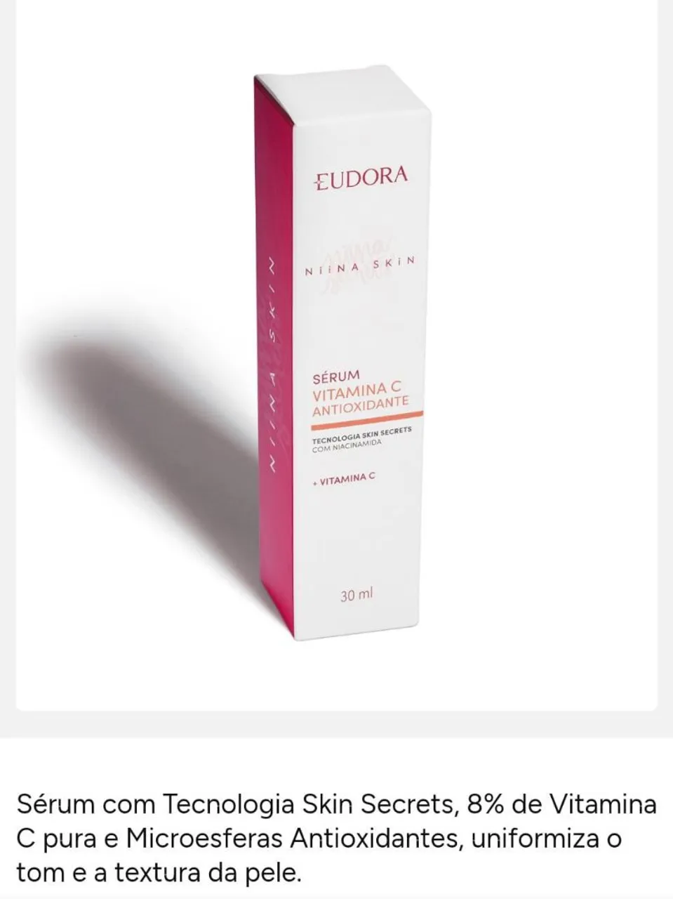 Sérum Vitamina C Antioxidante Niina Skin Eudora 30ml