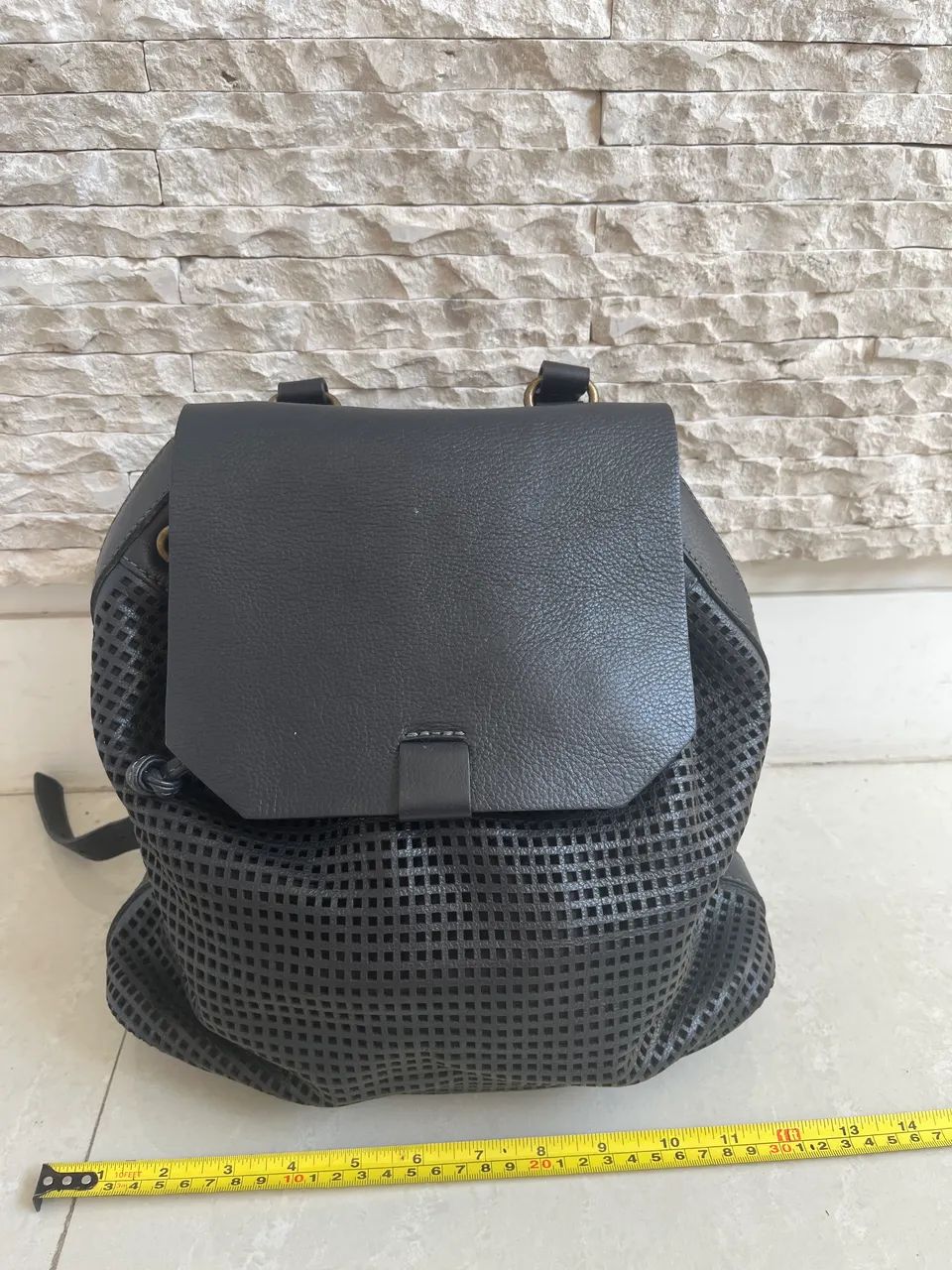 Mochila couro azul Timberland nova - Foto 4